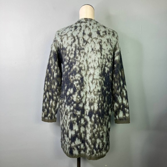 Adyson Parker Alpaca Wool Blend Abstract Open Front Cardigan Women's Size S - Picture 6 of 15